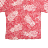 PALMWAVE Mens Hawaiian Shirt Red 90s Floral S