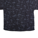 CAMPIA MODA Mens Hawaiian Shirt Black 90s Floral XL