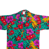 Mens Shirt Green 90s Floral S