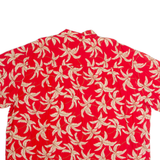 PARADISE FOUND Mens Hawaiian Shirt Red 90s Floral 3XL
