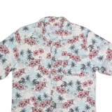 GROOVY BAY Mens Hawaiian Shirt Blue 90s Floral M