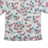 GROOVY BAY Mens Hawaiian Shirt Blue 90s Floral M