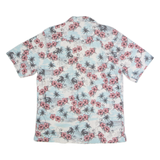 GROOVY BAY Mens Hawaiian Shirt Blue 90s Floral M