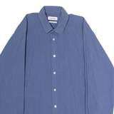 CALVIN KLEIN Slim Fit Mens Shirt Blue Check Long Sleeve S