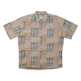 COOKE STREET Mens Shirt Brown Crazy Pattern L