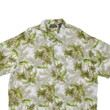 PURITAN Mens Hawaiian Shirt Grey Floral XL