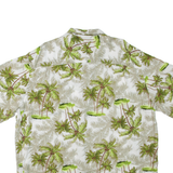 PURITAN Mens Hawaiian Shirt Grey Floral XL