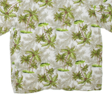 PURITAN Mens Hawaiian Shirt Grey Floral XL
