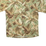 CAMPIA Mens Hawaiian Shirt Green Floral M