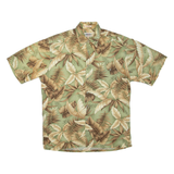 CAMPIA Mens Hawaiian Shirt Green Floral M
