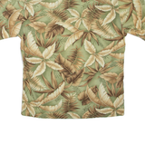CAMPIA Mens Hawaiian Shirt Green Floral M