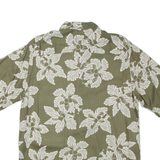 CARIBBEAN Mens Hawaiian Shirt Green Floral M