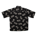 SILK ICON Pineapple Womens Shirt Black M