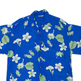 Mens Hawaiian Shirt Blue Floral M