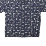 NEURON BLUE Mens Shirt Blue Crazy Pattern L