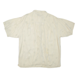 LUAU Mens Shirt Beige Silk L