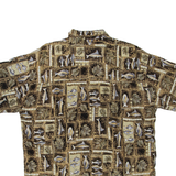 BAMBOO CLAY Mens Shirt Beige Crazy Pattern L