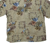 PIERRE CARDIN Mens Hawaiian Shirt Green Floral XL