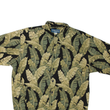 COOKE STREET Mens Hawaiian Shirt Green Floral M