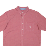 CHAPS Mens Shirt Red Gingham L