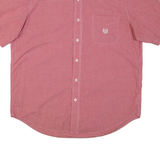 CHAPS Mens Shirt Red Gingham L