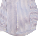 TOMMY HILFIGER Mens Shirt Blue Striped Long Sleeve XL