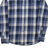 WRANGLER Mens Shirt Blue Check Long Sleeve M