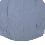 KANGOL Mens Plain Shirt Blue Long Sleeve 2XL