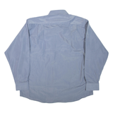 KANGOL Mens Plain Shirt Blue Long Sleeve 2XL