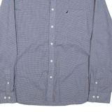 NAUTICA Mens Shirt Grey Gingham Long Sleeve XL