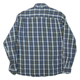 WRANGLER Mens Shirt Blue Check Long Sleeve L