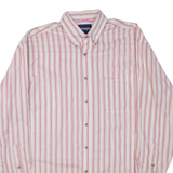 WRANGLER Mens Shirt Pink Striped Long Sleeve L