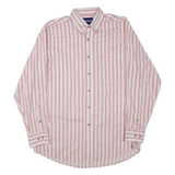 WRANGLER Mens Shirt Pink Striped Long Sleeve L