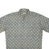 BURMA BIBAS Mens Shirt Grey Geometric L