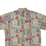 TWO PALMS Mens Shirt Green Crazy Pattern L