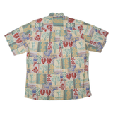TWO PALMS Mens Shirt Green Crazy Pattern L
