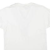 GEPETTO Womens T-Shirt White V-Neck S