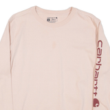 CARHARTT Loose Fit Womens T-Shirt Pink Long Sleeve L