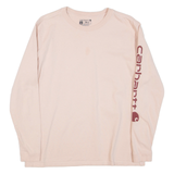 CARHARTT Loose Fit Womens T-Shirt Pink Long Sleeve L