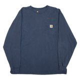 CARHARTT Mens T-Shirt Blue Long Sleeve XL