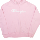 CHAMPION Womens Pink Hoodie L