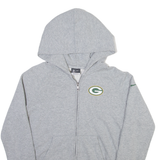 NIKE Green Bay Packers Womens Grey Hoodie Full Zip USA M