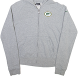 NIKE Green Bay Packers Womens Grey Hoodie Full Zip USA M