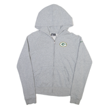 NIKE Green Bay Packers Womens Grey Hoodie Full Zip USA M