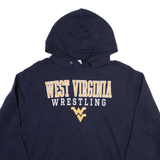 CHAMPION West Virginia Wrestling Mens Blue Hoodie USA L