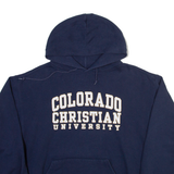 JANSPORT Colorado Christian University Mens Blue Hoodie USA L