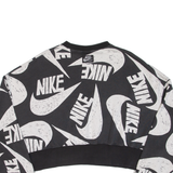NIKE Cropped Womens Sweatshirt Black M