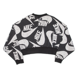 NIKE Cropped Womens Sweatshirt Black M