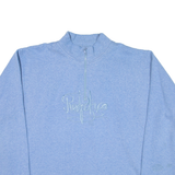 PRO FITNESS Mens Sweatshirt Blue 1/4 Zip 2XL