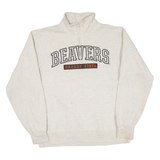 CHAMPION Beavers Oregon State Mens Sweatshirt Grey 1/4 Zip USA M
